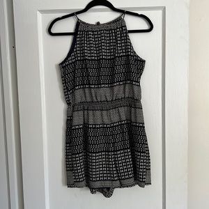 Anna Be, romper, blue, large w/ white print